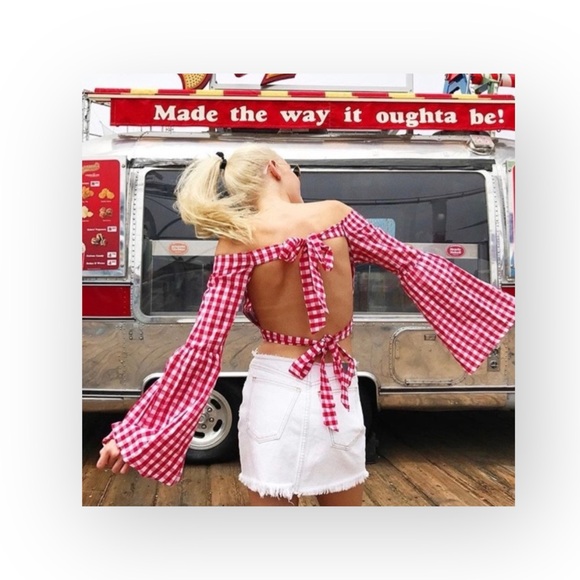 new LF Carmar  Nolan Ripped Destroy Waistband Mini Skirt  White Denim  2 26 S - Picture 13 of 16